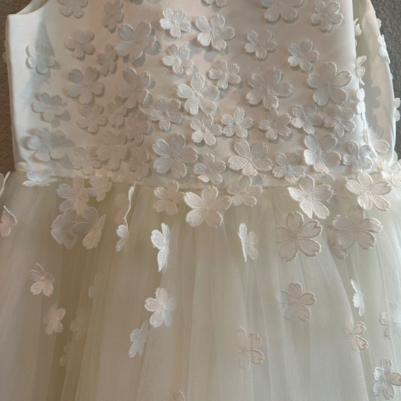 Anthropologie Princess Daliana Floral Low-Back Tulle Flower Girl Dress Size 10 - Picture 5 of 5